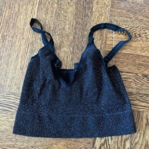 Out from Under Urban Outfitters Sparkly Cropped Tank Top Size Medium Large